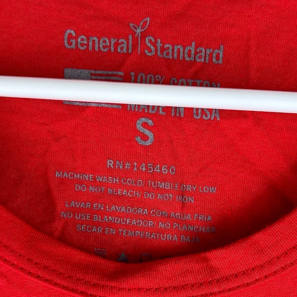 General Standard Stars and Stripes Women's T Shirt Sz Small